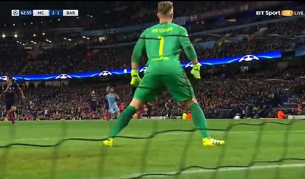 Kevin De Bruyne Amazing chance Manchester City 2 - 1 Barcelona 01.11.2016 Champions League