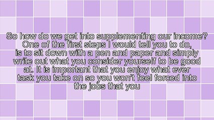 Supplementing Your Income With Services