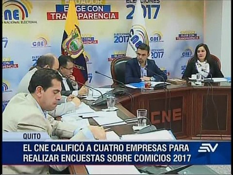 Cuatro encuestadoras se registran en el CNE