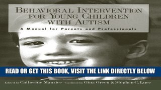 [Free Read] Behavioral Intervention For Young Children With Autism Free Online