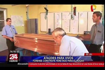 Médico forense crea ataúdes para que los vivos