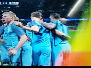 Mancity kevin de burian freekick goal angiest barca02/11/16 chimpion league