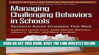 [Free Read] Managing Challenging Behaviors in Schools: Research-Based Strategies That Work Free