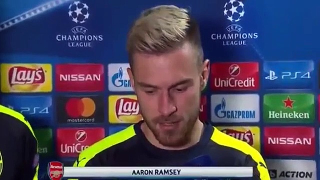 Arsenal vs Ludogorets 3 - 2 Olivier Giroud and Aaron Ramsey Post Match Interview