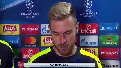 Arsenal vs Ludogorets 3 - 2 Olivier Giroud and Aaron Ramsey Post Match Interview