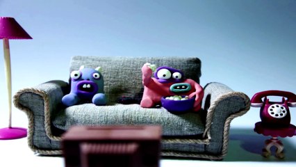 Zombie Monster Halloween Movie Night _ Spooky Play Doh Stop Motion Videos