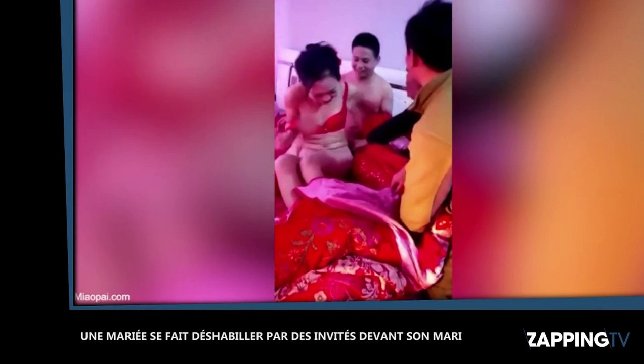 Une mariée se fait déshabiller par des invités devant son mari, les images chocs (Vidéo)