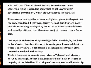 Warning! Yellowstone, Lake Heating Up Double What It Was In 2002