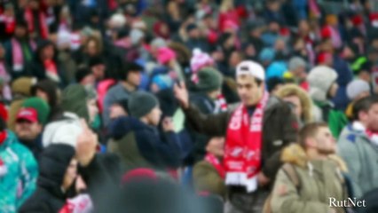 Fans Throw Flares During Football Match