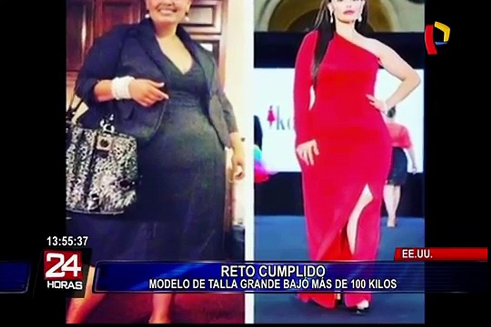 Modelo norteamericana de talla grande bajó 100 kilos