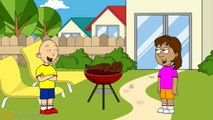 Caillou grills Rosie and gets grounded