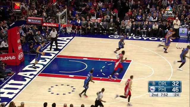 Joel Embiid Blocks Serge Ibaka
