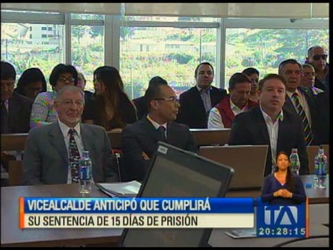 El Vicealcalde de Quito asegura que no huirá y cumplirá sentencia