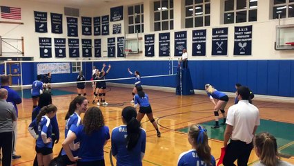 Girls Varsity Volleyball First Round of States 2016 Game Winning Point