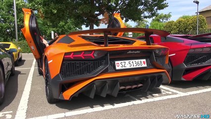 Lamborghini Aventador LP750-4 SV - HUGE Revs & Spitting Blue Flames!
