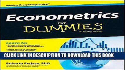 [READ] EBOOK Econometrics For Dummies ONLINE COLLECTION