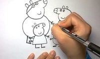How to draw peppa pig family_How to draw Peppa Pig with family_Peppa Pig