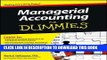[READ] EBOOK Managerial Accounting For Dummies BEST COLLECTION