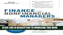 [READ] EBOOK Finance for Nonfinancial Managers, Second Edition (Briefcase Books Series) (Briefcase