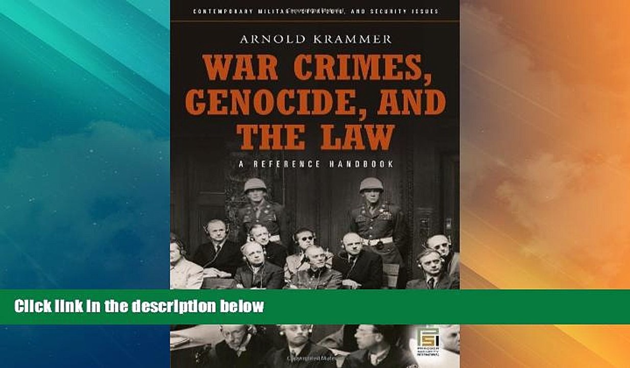 Must Have PDF  War Crimes, Genocide, and the Law: A Guide to the Issues (Praeger Security
