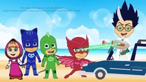 Masha And The Bear cry Romeo took Her to Space PJ Masks Owlette Gekko and Catboy parody - YouTube