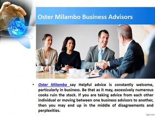 Oster Milambo - Business Advisers Herts Help You Start With Your Enterprise