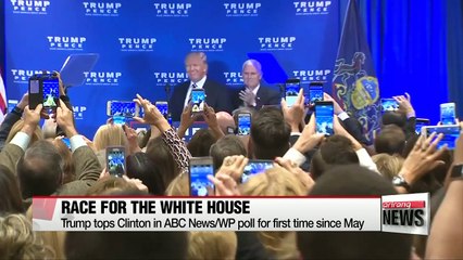 U.S. election: Trump tops Clinton in ABC News/WP poll for first time since May