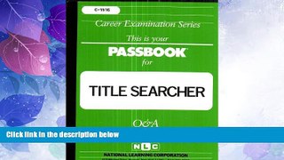 Big Deals  Title Searcher(Passbooks) (Career Examination Series)  Full Read Best Seller