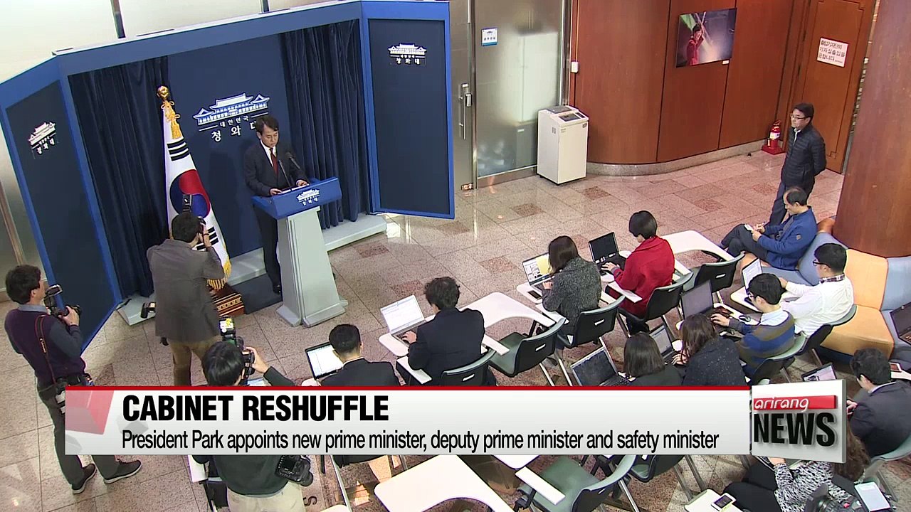 President Park appoints new prime minister, finance minister