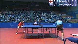 2016 ECQ: ENG vs GRE (game 5) P. Drinkhall vs K. Papageorgiou [Full Match|HD]