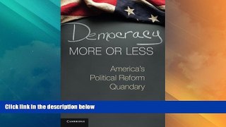 Big Deals  Democracy More or Less: America s Political Reform Quandary (Cambridge Studies in