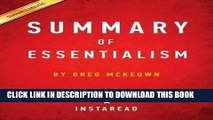 [FREE] EBOOK Summary of Essentialism: By Greg McKeown Includes Analysis ONLINE COLLECTION