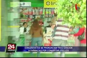 Congresistas se pronunciaron tras sanción a farmacias por concertar precios