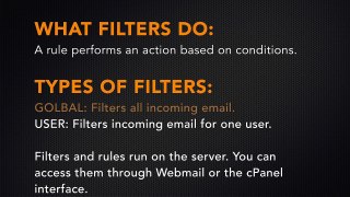 cPanel Tutorials  Email Filters