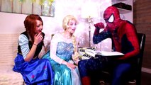 Frozen Elsa & Spiderman WITCH ATTACK! w Maleficent Joker Princess Anna Rapunzel Toys! part 4