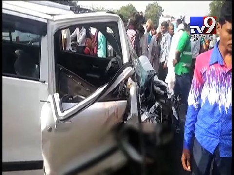 Surendranagar : 1 killed, 7 injured in collision between two cars - Tv9 Gujarati