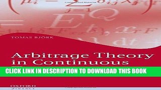 [PDF] Arbitrage Theory in Continuous Time (Oxford Finance Series) [Online Books]