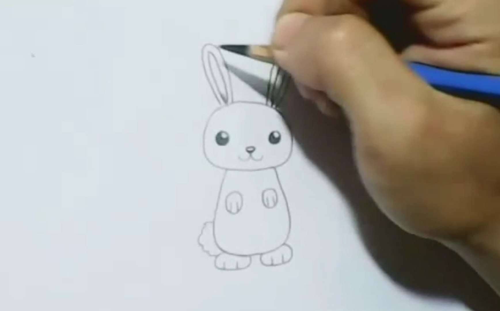 How to Draw a Cartoon Rabbit (Cute Style)