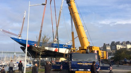 Le Skellig sorti de l'eau