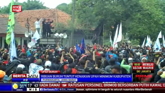 Ribuan Buruh di Purwakarta Tuntut Kenaikan UMK