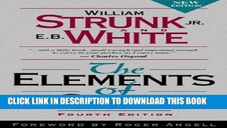 Best Seller The Elements of Style, Fourth Edition Free Read