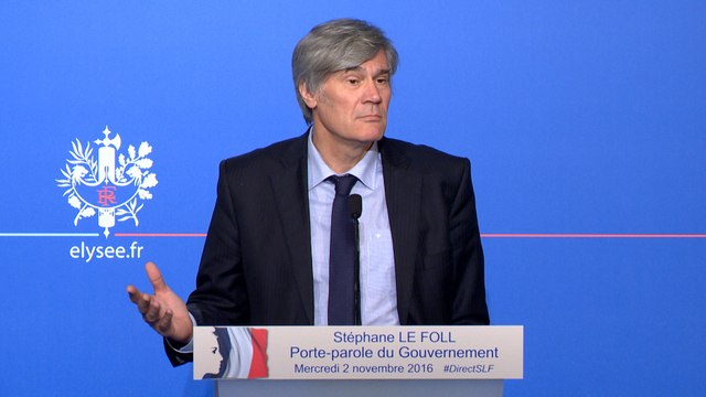 Point de presse de Stéphane Le Foll, le 2 novembre 2016