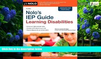 Big Deals  Nolo s IEP Guide: Learning Disabilities  Full Ebooks Most Wanted