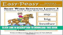 Read Now Sight Word Sentences Lesson 3: 5 Sentences Teach 20 Sight Words with Flash Cards (Learn