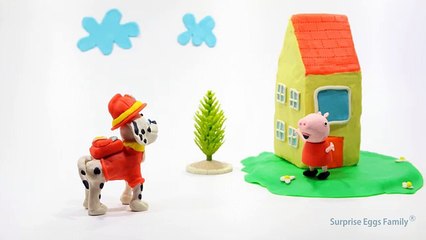Paw Patrol Marshall Play Doh Stop Motion! Spiderman Frozen Elsa Mickey Mouse Peppa Pig Español [4K]