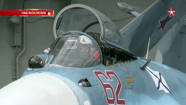 Кадры взлета и посадки самолетов с авианесущего крейсера «Адмирал Кузнецов»