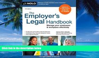 Books to Read  Employer s Legal Handbook, The: Manage Your Employees   Workplace Effectively  Best