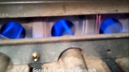 Gasofen Klang und Geräusch