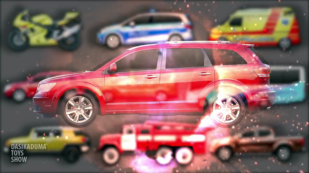 Learning Street Vehicles for Kids. Cars and Trucks. Fire truck Ambulance Pickup truck Police car Bus