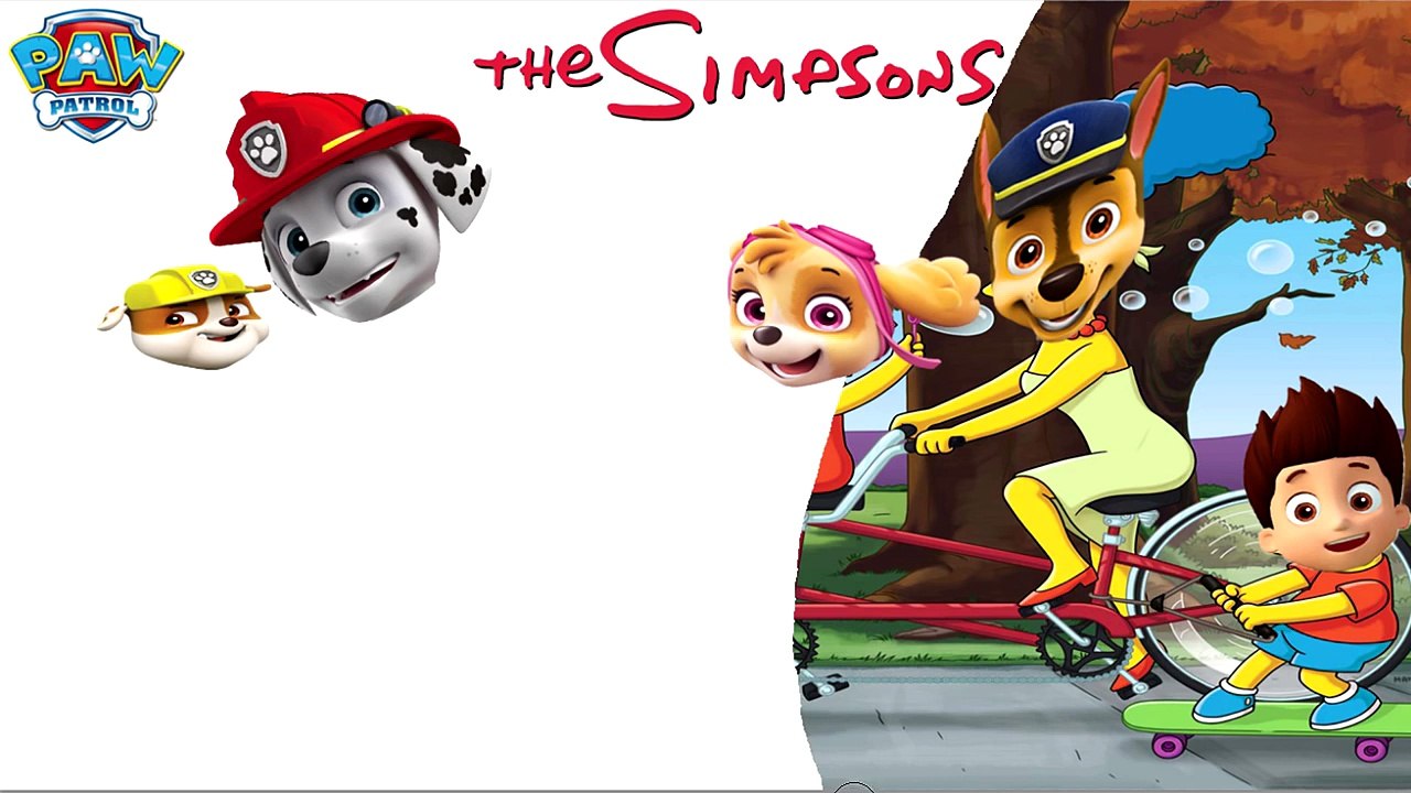 PAW PATROL en español Ryder Chase Skye as THE SIMPSON FAMILY│LA PATRULHA CANINA capitulos completos